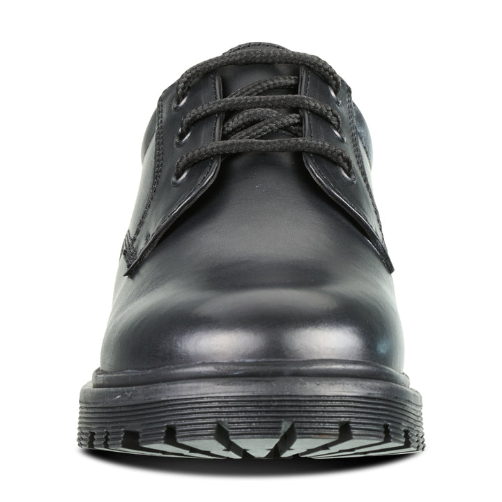 Bailey Black Leather Lace Up Chunky Sole
