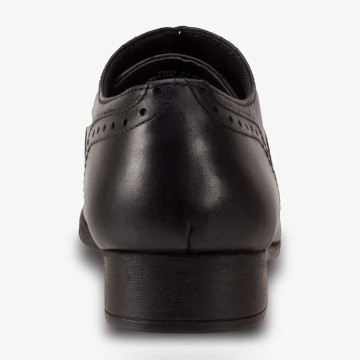 Bella Black Leather Lace Up Brogue