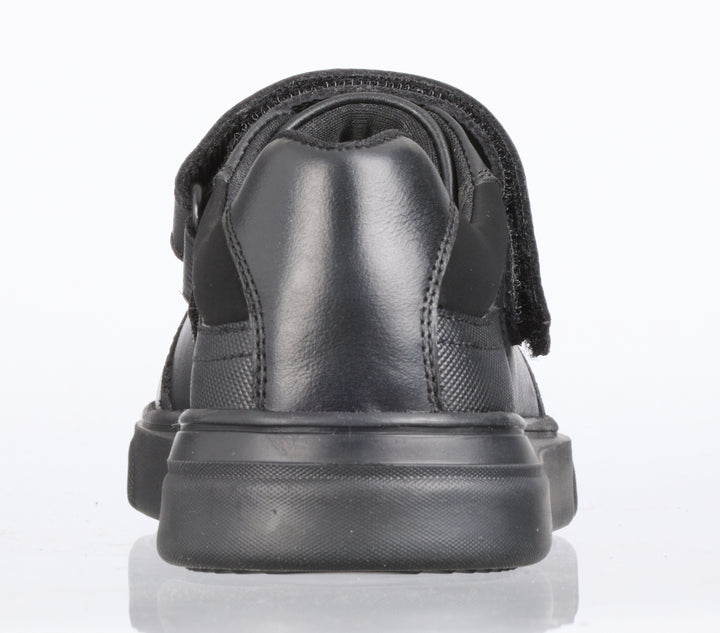 Upton Black Leather Athletic Touch Tape Lace up