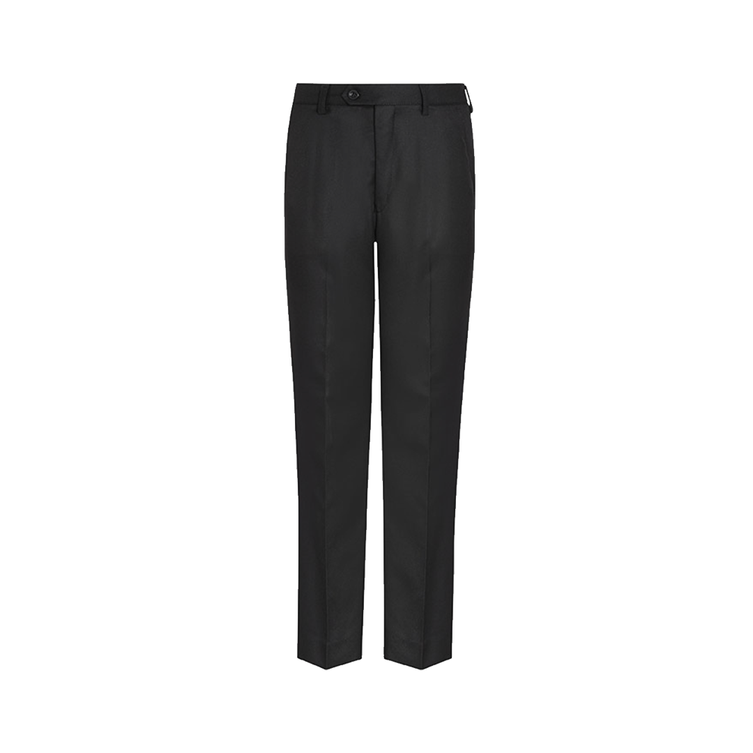 Regular Fit Elastic Back Senior Boy’s Trouser - Black