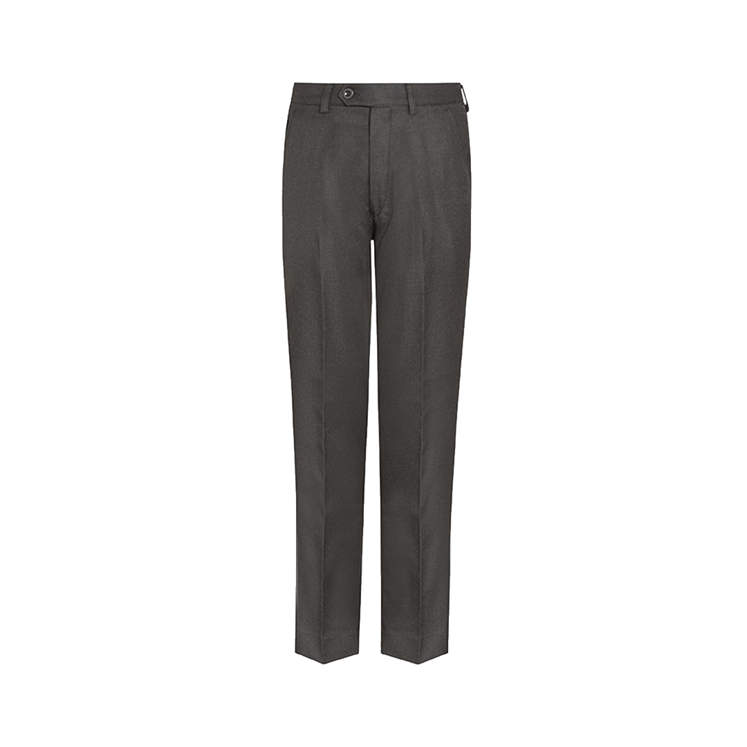 Regular Fit Elastic Back Senior Boys' Trousers - Charcoal