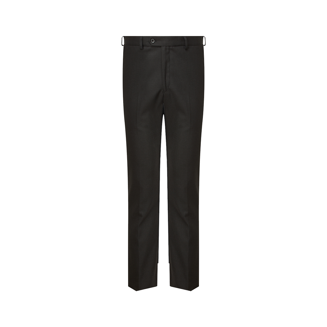 Senior Boys Slim Fit School Trousers - Charcoal