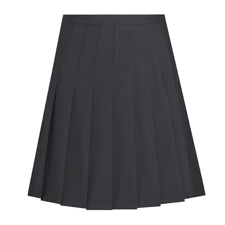 Senior Stitched Down Knife Pleat Skirt - Black