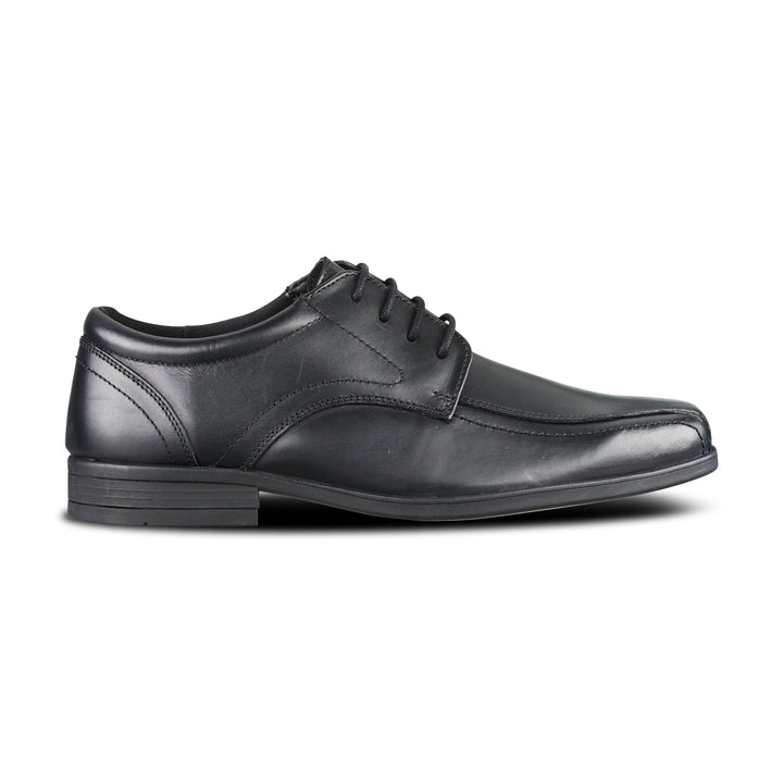 Edward Black Leather Pointed Toe Lace Up