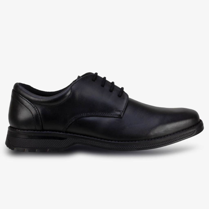 Clerk Tyson Black Leather Chunky Sole Lace Up