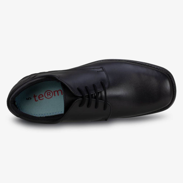 Clerk Tyson Black Leather Chunky Sole Lace Up