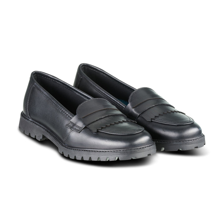 Willow Black Leather Trend Loafer