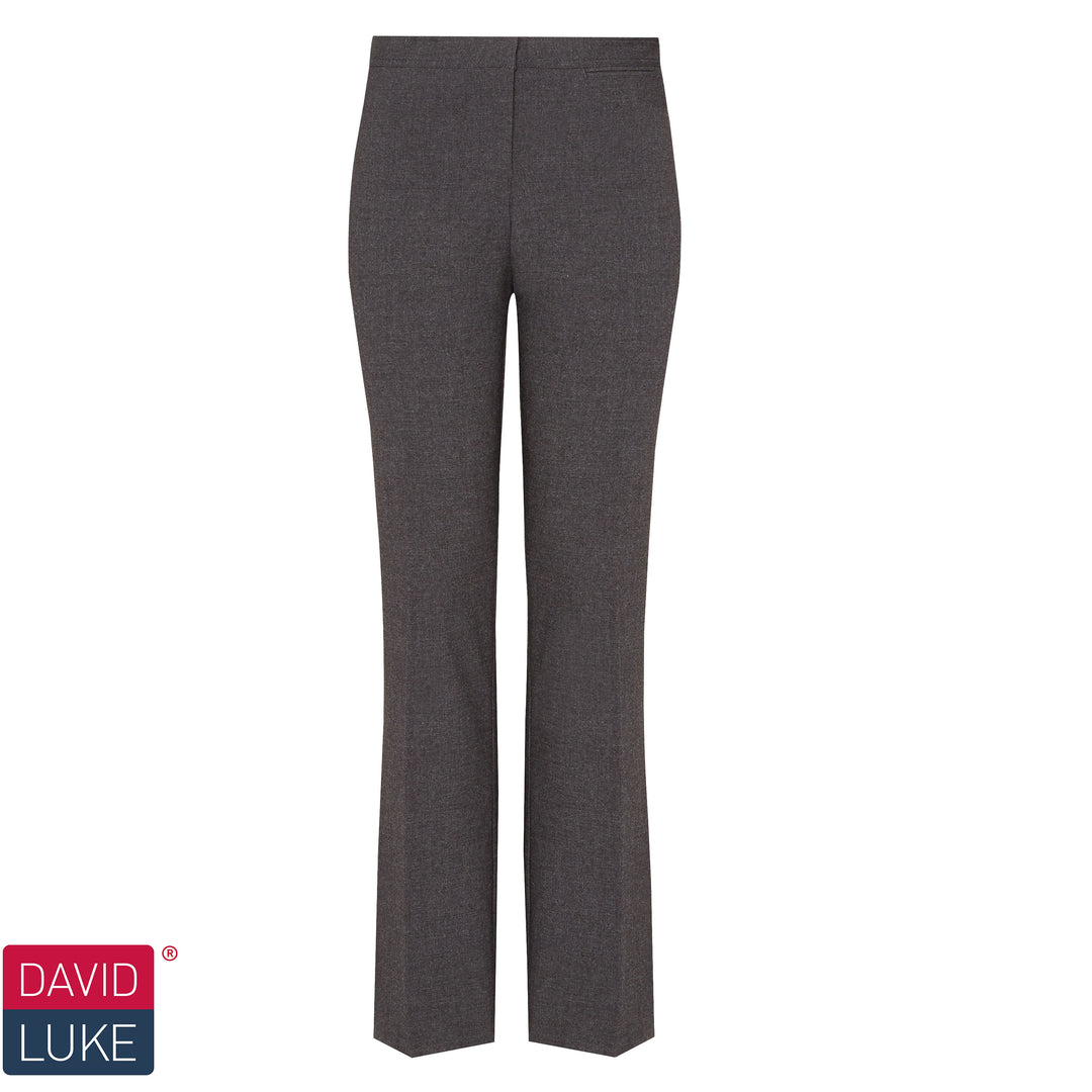 Senior Girls' Slim Fit School Trousers - Grey – David Luke Ltd