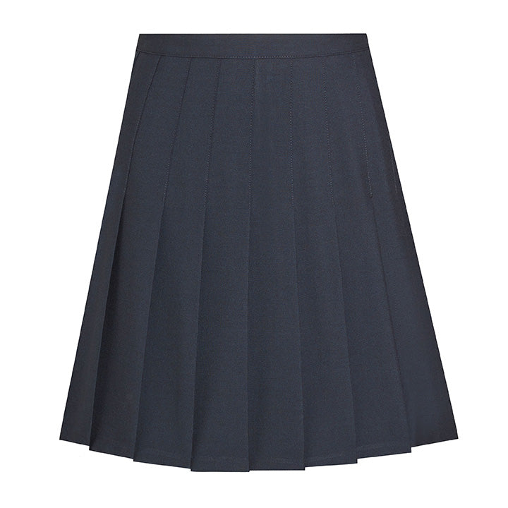 Panel Pleated School Skirt - Navy