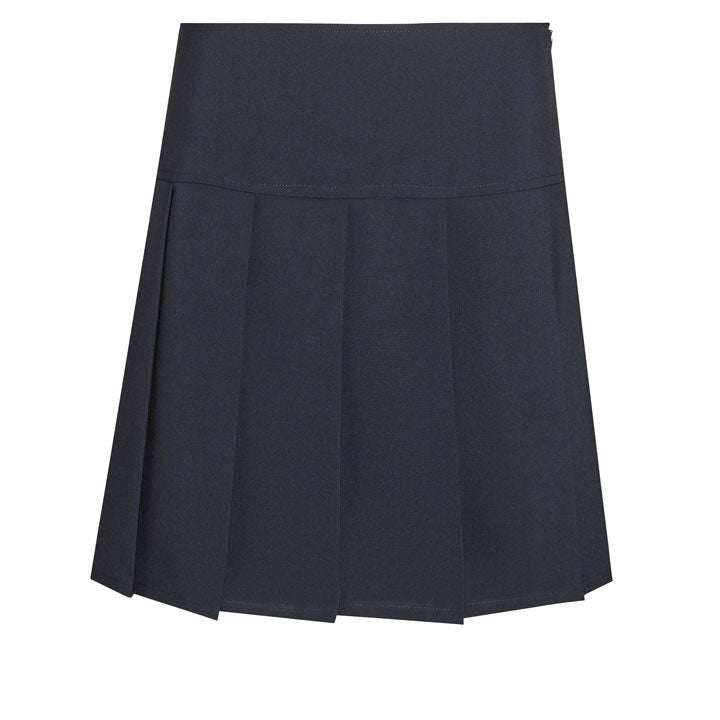 Panel Pleated School Skirt - Navy
