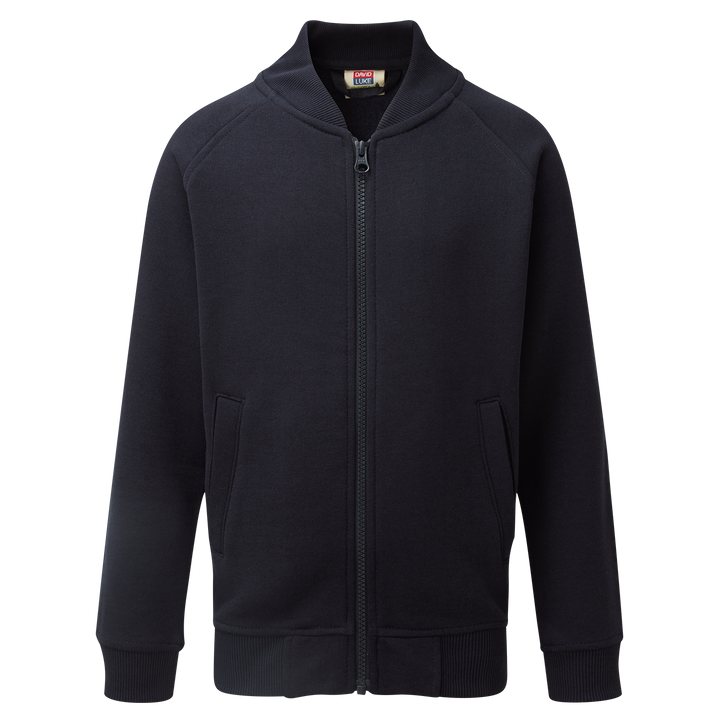 Navy full zip up school sweatshirt