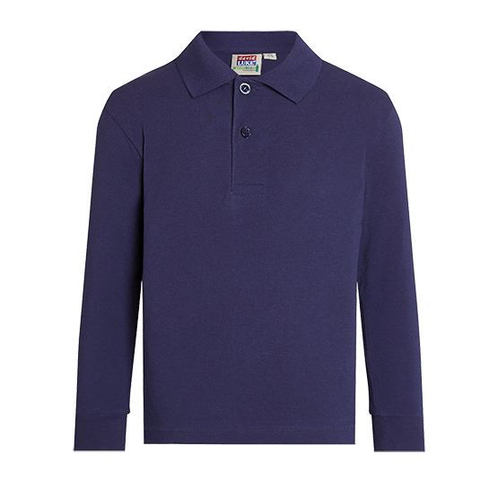 Unisex Long Sleeve School Polo Shirt