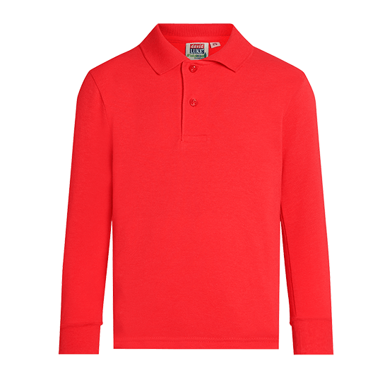 Unisex Long Sleeve School Polo Shirt