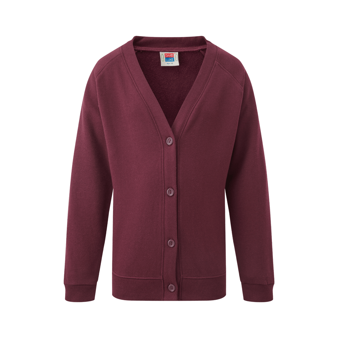 Burgundy school cardigan hot sale
