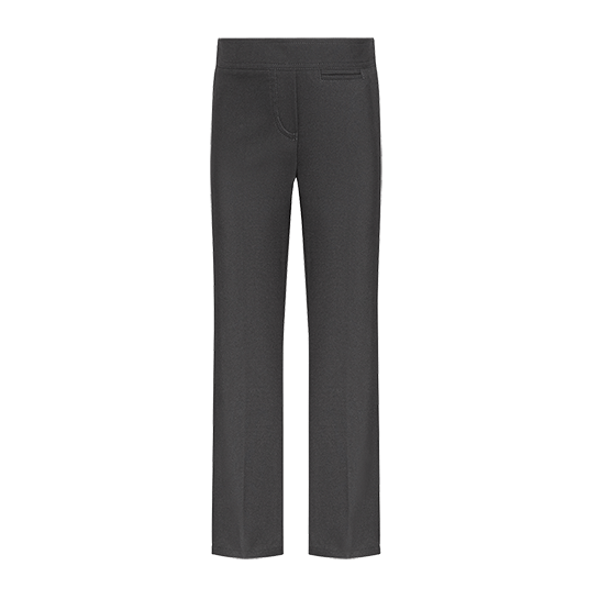 School trousers slim fit girl best sale grey